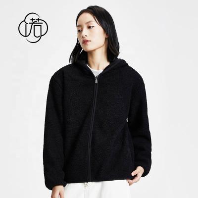 China Breathable Oversized Fleece Teddy Hoodie Outdoor Fleece Teddy Sherpa Winter Warm Jacket For Women for sale