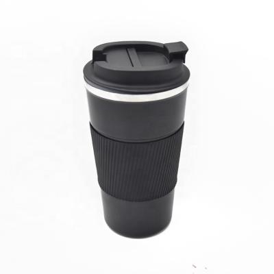 China Durable Black Insulated Leakproof Coffee Mug Lid Vacuum Insulation Stainless Steel Travel Mug for sale