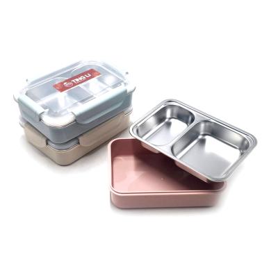 China Sublimation Child Stainless Steel Heatable Lunch Box Bento Box Steel Lunch Box for sale