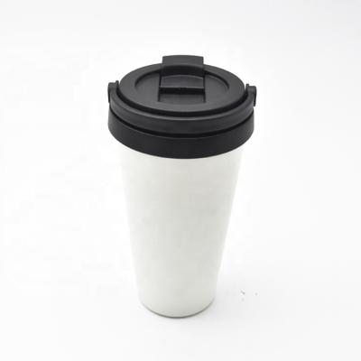 China Viable White Eco Mug Logo Metal Thermo Mugs Custom Made 500Ml Reuseable Coffee Mug for sale