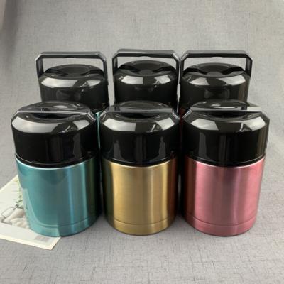 China Sustainable New Design Plastic Food Flask Children, Food Flask Stainless Steel Thermos, 750Ml Food Flask With Spoon for sale