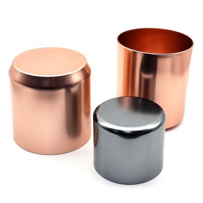 China Custom Deep Draw Custom Metal Aluminum Candle Mug for sale