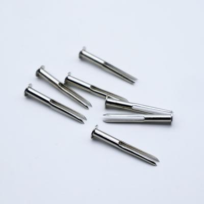 China Architecture Long Bifurcated Split Rivet Round Head Steel With Nickel Plated for sale