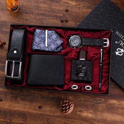 China Wholesale OEM ODM Fashion Men's Fashion Men's Gift Watch Set Watch Set Quartz Watch Pen Quartz Watch Pen Valentine Gift Set 7pcs/set for sale