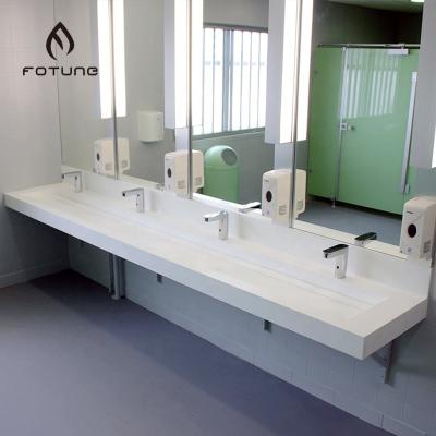 China Mop sinks stone hand washbasin custom made aritificial material deep wash sink public sink for sale