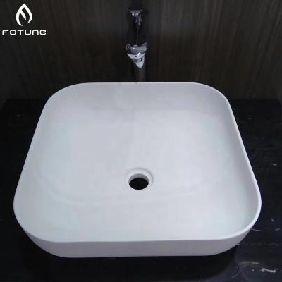 China Countertop Sink Solid Surface Acrylic Portable Hairdresser Hand Front Hair Wash Sink For Salon for sale