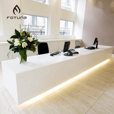 China Office/hotel/shopping/restaurant design special white color office reception solid outdoor counter for sale