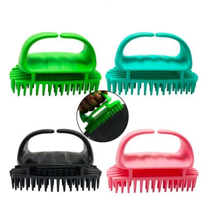 China New Design Modern Cute Scalp Hair Shower Silicone Shampoo Thick Cleaning Brush Small Compact Custom Color Waterproof Massage Brush for sale