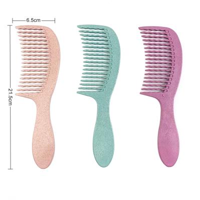 China Custom Logo Compact Multi Color Simple Plastic Tooth Hair Comb Shower Hair Brush Gift Compact Wide Promotional Comb for sale