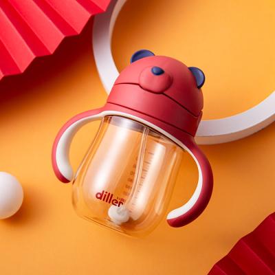 China Reusable Eco Friendly Cartoon Cute Bear Silicone Baby Milk Reusable Bpa Free Water Bottle for sale