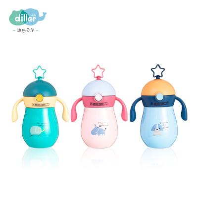 China Small Sustainable Stainless Steel Vacuum Insulated Kids Baby Straw Bottle Thermal Flask For Baby for sale