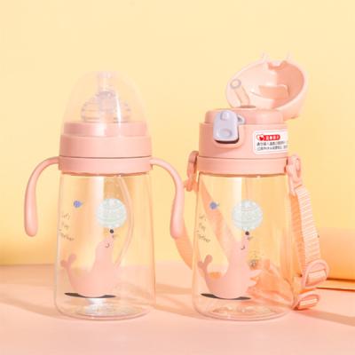 China Sustainable Wholesale Portable All In One Bpa Free Water Bottle Customized Kids Plastic Bottle For Kids for sale