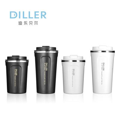 China Double Wall Stainless Steel Disposable Insulated Coffee Mug With Lid for sale