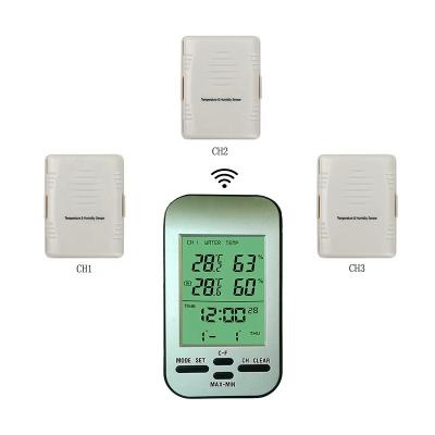 China Home Wireless Temperature And Humidity Meter With Clock And Weather Forecast Function for sale