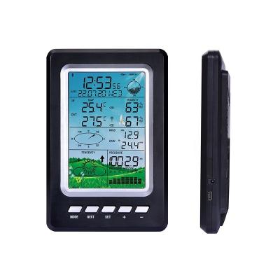 China Smart Home Weather Station With Color LCD Display Rainfall Forecast And Wind Direction for sale