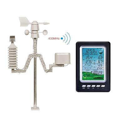 China Professionelle drahtlose Wetterstation mit Farb-LCD-Bildschirm und Indoor/Outdoor-Sensor zu verkaufen