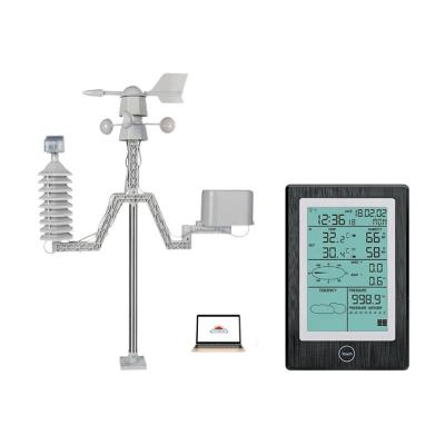 China WS1050A Wireless Solar Farm Weather Station For Temperature Humidity Wind Speed Rainfall Forecast for sale