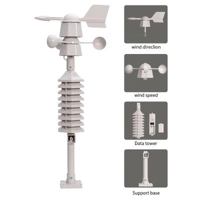 China Home Digital Weather Station Indoor Outdoor Temperature Humidity Wind Direction Speed for sale