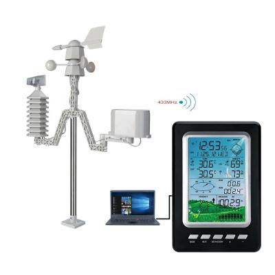 China WS1030 Wind Speed Range 0-50m/S Wireless Digital Weather Station For Home Weather Forecast for sale