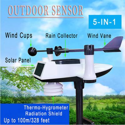 China -40 To 60 ° C Wireless Solar Powered Weather Station With Outdoor Sensor for sale