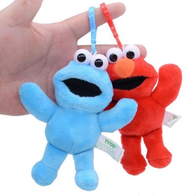 China Fun 12cm Sesame Street Cute Elmo Cookie Demon Kawaii Cute Plush Soft Stuffed Cartoon Toys Dolls Kids Gift Key Chain Pendant Decoration for sale