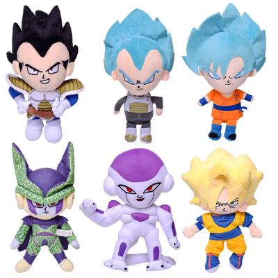 China Cute Fun 30CM Son Goku Vegeta IV Frieza Son Gohan Cells Stuffed Plush Toy Anime Soft Plushie Appease Doll Toys Gifts for sale