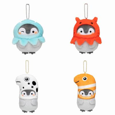 China Cute Fun 1 Pcs Kawaii Penguin Plush Dolls Octopus Jellyfish Animal Sea Snake Soft Stuffed Plush Toys Bag Pendant Key Chain Girls Gifts for sale