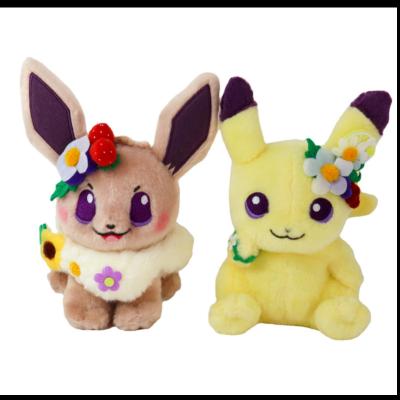 China Cute Fun 18cm Pokemon Pikachu Plush Kawaii Spring Festival Easter Garland Eevee Stuffed Doll Anime Pocket Monster Toy Gift For Children 18 for sale