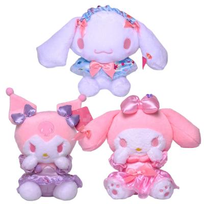 China Fun 20cm Cute Cartoon Stuffed Plush Kuromi My Melody Cinnamoroll Boutique Dangling Girls Kawaii Cute Soft Plushie Soothe Doll Toys Gifts for sale