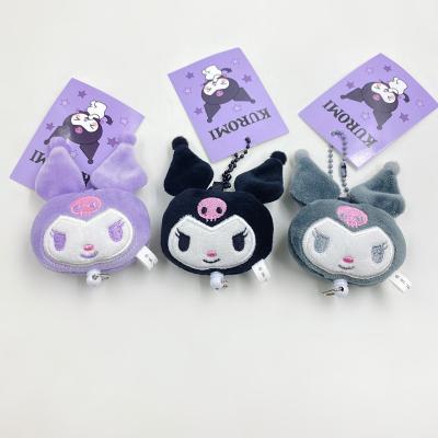 China Cute Fun 6CM Cute Cartoon Kawaii Kuromi Plush Toy Soft Stuffed Plush Keychain Toy Pendant Girls Holiday Gift Stuffed Plush Animals for sale