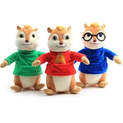 China Cute Fun 3pcs/Lot Alvin And The Chipmunk Plush Toys Kawaii Chipmunk Fluffy Stuffed Animals Kids Christmas Gift 9