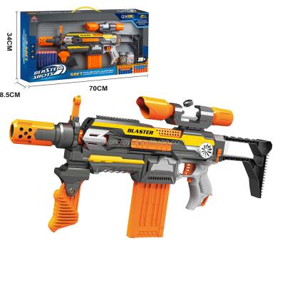 China Gun Toys Outdoor Game Toys Plastic Foam Bullet Toy Air Gun Soft Bullet Electric Blaster Gun with Dart Bullets for Kids for sale