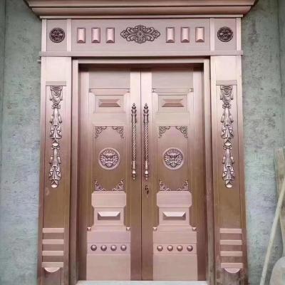 China 100% Real Bronze Double Front Door Swing Front Door Gate Designs for sale