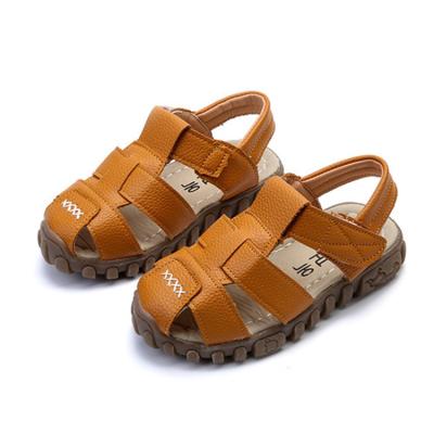 China 2021 Summer Kids Boys PU Shoes Flat Multiple Color Stylish Sandals For Children for sale