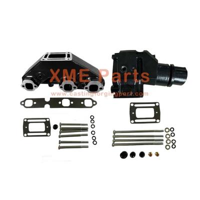 China Mounting Kit Cast Iron Marine Exhaust Manifolds And Risers for Volvo Penta OMC 5.0 5.7 L for sale