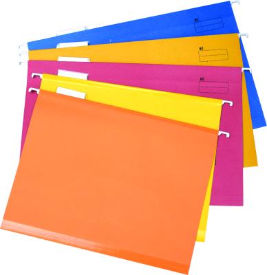 China FC Color Paper Hanger Paper Folder with Plastic Tag for sale