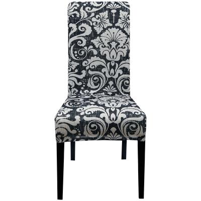 China Printing Stretch Dining Chair Half Slipcovers Washable Softness Banquet Chair Seat Cover Elastic Stretch for Hotel for sale