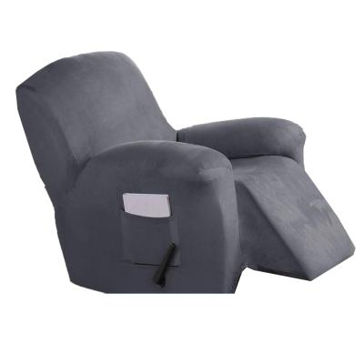 China Elastic Breathable Suede Fabric Comfort Recliner Single Slipcovers Sofa Arm Covers for sale