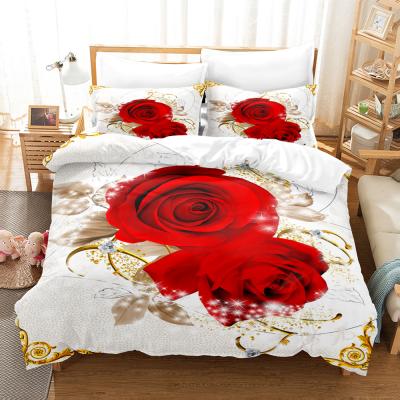 China Luxury Floral Designer Folded Custom Bed Sets Printing Bedding Sets for sale