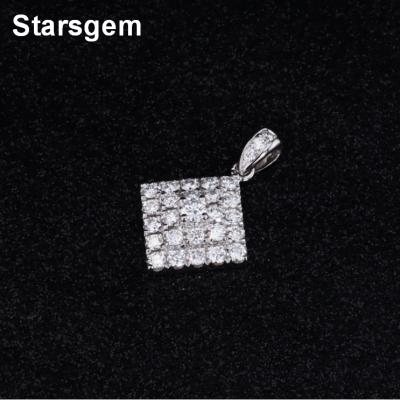 China Starsgem FASHIONABLE 9K 10k 14K 18K Rose Yellow White Gold Custom Diamond Pendant for sale