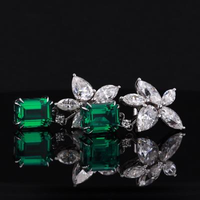 China CLASSIC Design Lab Fashion Jewelry Accessories Fashion Jewelry Green Diamond Drop Earrings for sale