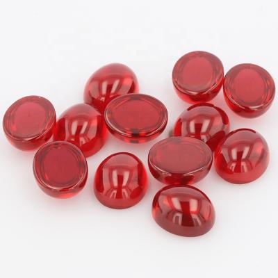 China Color Set or Red Fire Cabochon Stones Lab Oval Cut 7*9mm Lab Grown Ruby at Factory Price for sale