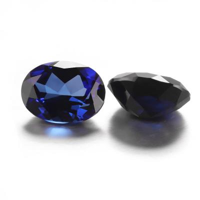 China Jewelry Lab Developed Starsgem 10*14mm Sapphire Oval Shape Set with Loose Sapphire Gemstone Lab for Jewelry for sale