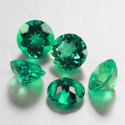 China Hydrothermal Jewelry Set Starsgem Emerald Round Shape Emerald Small Green 3MM Size For Jewelry Making for sale