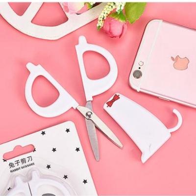 China School Office Home Use Cute Cartoon Cat Scissors Stationery Kids Safe Beauty Paper Cutting ABS Animal Shaped School Office Home Plastic Use for sale