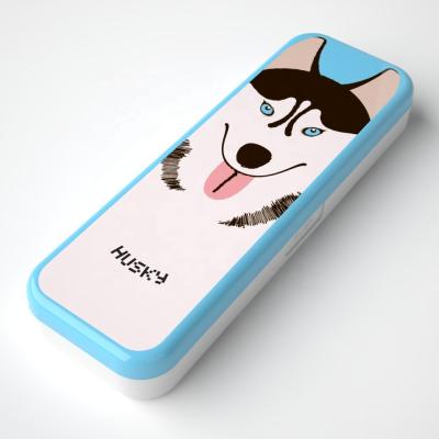 China ABS Cute Plastic Cute Dog Puppy Animal Pencil Case for sale