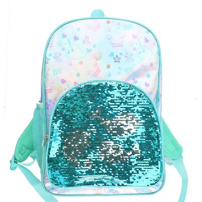 China Waterproof PU Holographic Backpack with Sequins for School Students Backpack for Kids and Adult Sea Animal OEM Waterproof for sale