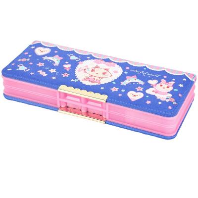 China Automatic cute noise ABS plastic student pencil case multifunctional pencil case for girls for sale