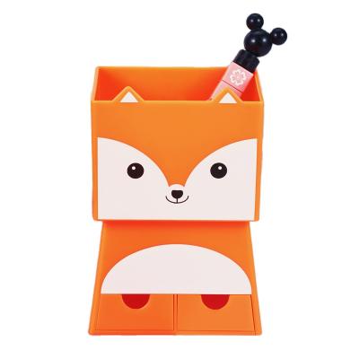 China Fox Design Fox Pen Holder For Kids With Creative Design for sale