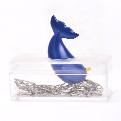 China Wholesale office magnetic paperclip holder custom factory plastic box narwhal school of plug paperclips for sale